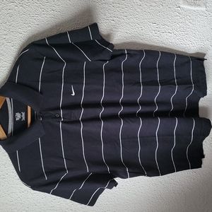 Nike Men’s XL Black & White Polo Style Shirt 100% Cotton